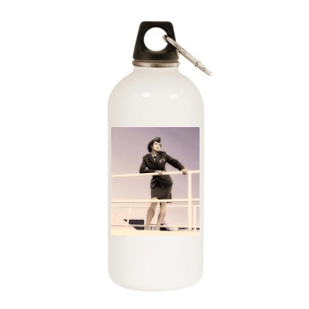 Catherine Bell White Water Bottle With Carabiner