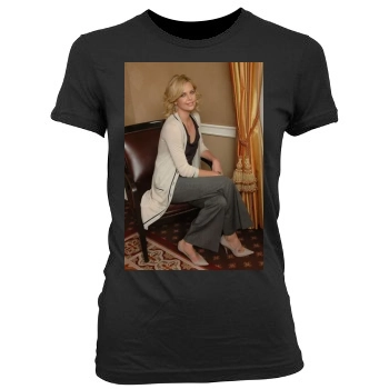 Charlize Theron Women's Junior Cut Crewneck T-Shirt