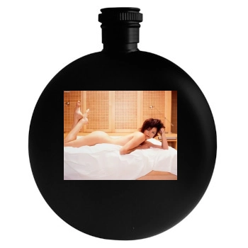 Charlize Theron Round Flask