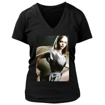 Christina Ricci Women's Deep V-Neck TShirt