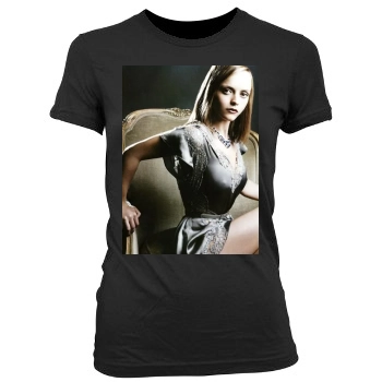 Christina Ricci Women's Junior Cut Crewneck T-Shirt