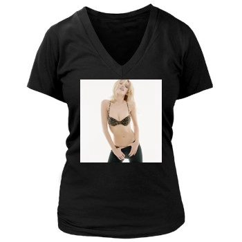 Claudia Schiffer Women's Deep V-Neck TShirt