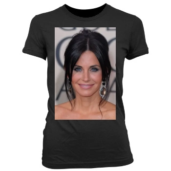 Courteney Cox Women's Junior Cut Crewneck T-Shirt