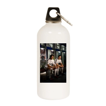 Cristiano Ronaldo White Water Bottle With Carabiner