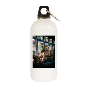 Cristiano Ronaldo White Water Bottle With Carabiner