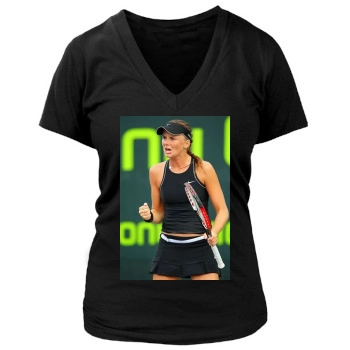 Daniela Hantuchova Women's Deep V-Neck TShirt