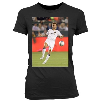 David Beckham Women's Junior Cut Crewneck T-Shirt