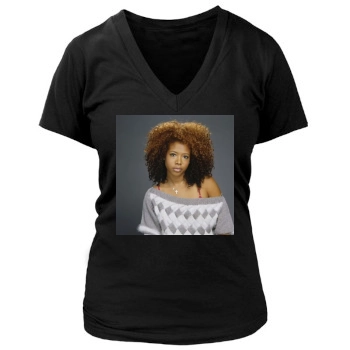 Kelis Women's Deep V-Neck TShirt