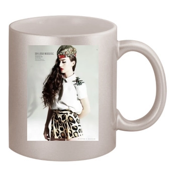 Elizabeth Jagger 11oz Metallic Silver Mug