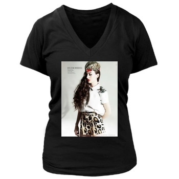 Elizabeth Jagger Women's Deep V-Neck TShirt