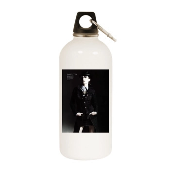 Elizabeth Jagger White Water Bottle With Carabiner