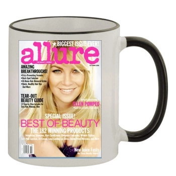 Ellen Pompeo 11oz Colored Rim & Handle Mug