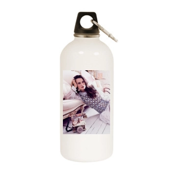 Keira Knightley White Water Bottle With Carabiner