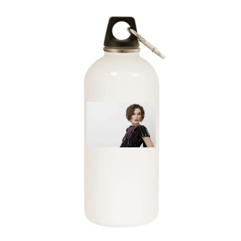 Keira Knightley White Water Bottle With Carabiner