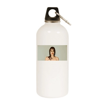 Keira Knightley White Water Bottle With Carabiner