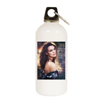 Keira Knightley White Water Bottle With Carabiner