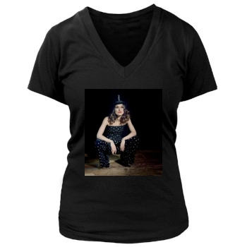 Keira Knightley Women's Deep V-Neck TShirt