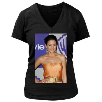 Emmanuelle Chriqui Women's Deep V-Neck TShirt