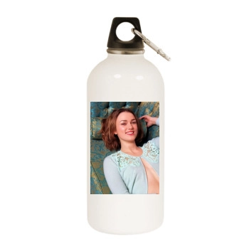 Keira Knightley White Water Bottle With Carabiner