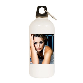 Keira Knightley White Water Bottle With Carabiner