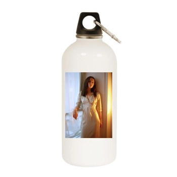 Keira Knightley White Water Bottle With Carabiner