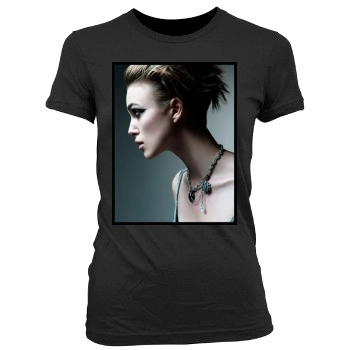 Keira Knightley Women's Junior Cut Crewneck T-Shirt