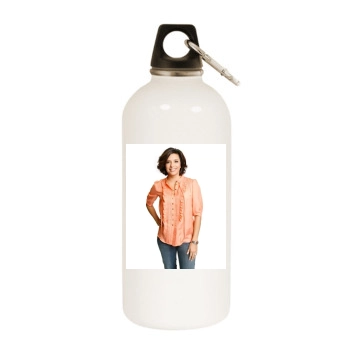 Eva Longoria White Water Bottle With Carabiner