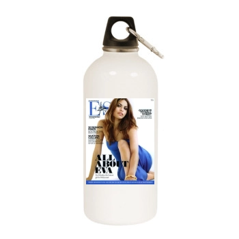 Eva Mendes White Water Bottle With Carabiner