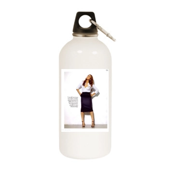 Eva Mendes White Water Bottle With Carabiner