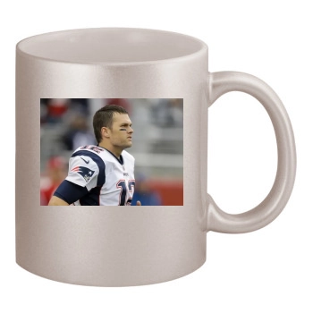 Tom Brady 11oz Metallic Silver Mug