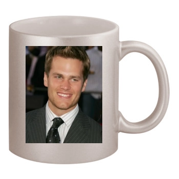 Tom Brady 11oz Metallic Silver Mug