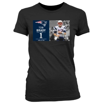 Tom Brady Women's Junior Cut Crewneck T-Shirt