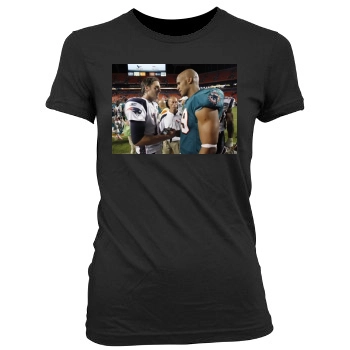 Tom Brady Women's Junior Cut Crewneck T-Shirt