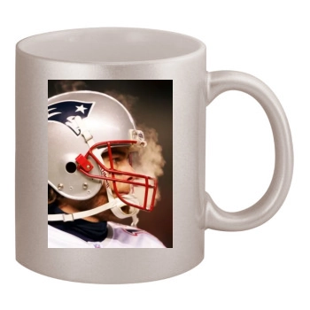 Tom Brady 11oz Metallic Silver Mug