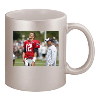 Tom Brady 11oz Metallic Silver Mug