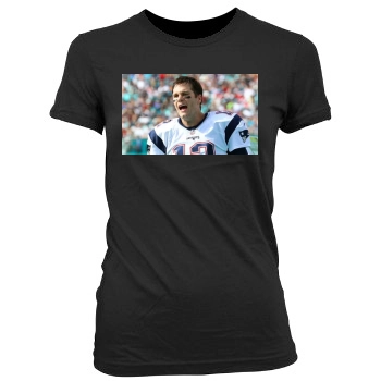 Tom Brady Women's Junior Cut Crewneck T-Shirt