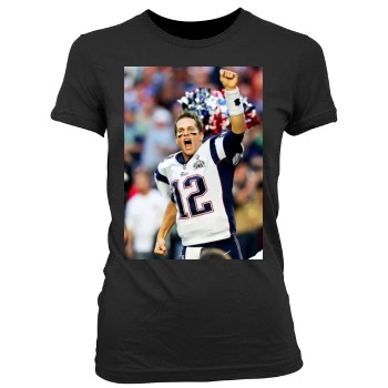 Tom Brady Women's Junior Cut Crewneck T-Shirt