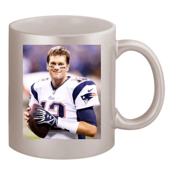 Tom Brady 11oz Metallic Silver Mug