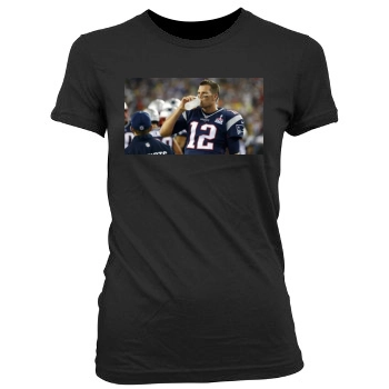 Tom Brady Women's Junior Cut Crewneck T-Shirt