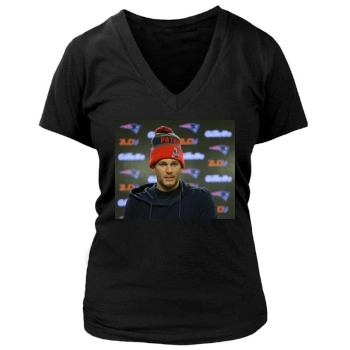 Tom Brady Women's Deep V-Neck TShirt