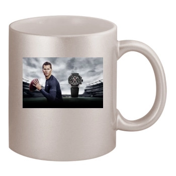 Tom Brady 11oz Metallic Silver Mug