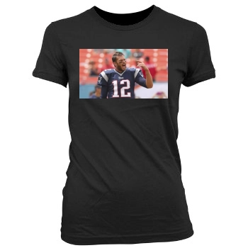 Tom Brady Women's Junior Cut Crewneck T-Shirt