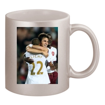 FC Arsenal 11oz Metallic Silver Mug