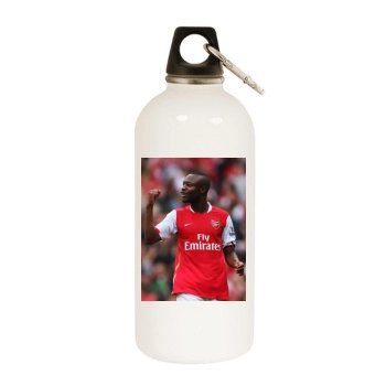 FC Arsenal White Water Bottle With Carabiner