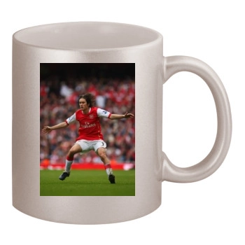 FC Arsenal 11oz Metallic Silver Mug