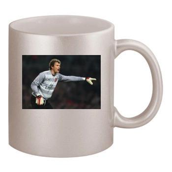 FC Arsenal 11oz Metallic Silver Mug