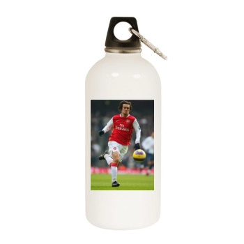 FC Arsenal White Water Bottle With Carabiner