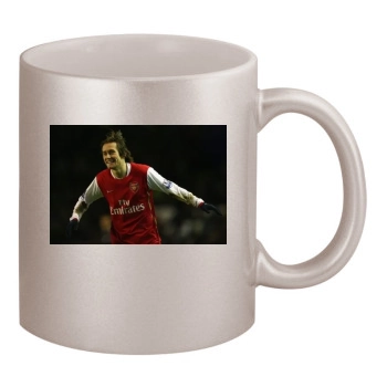 FC Arsenal 11oz Metallic Silver Mug