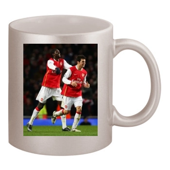 FC Arsenal 11oz Metallic Silver Mug