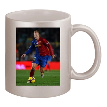 FC Barcelona 11oz Metallic Silver Mug